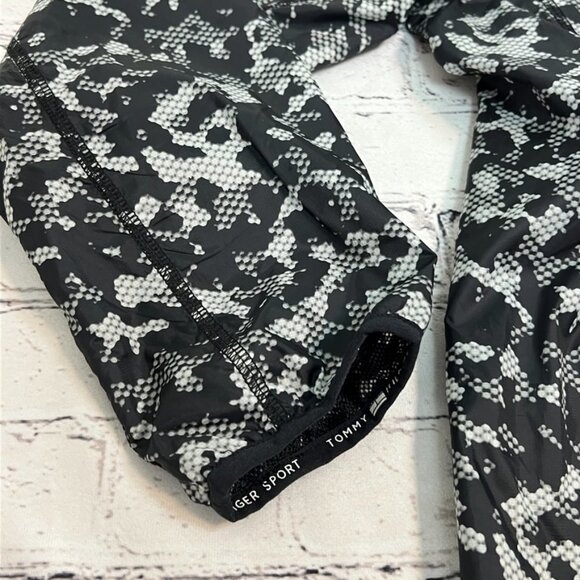 Tommy Hilfiger Sport women's windbreaker Large black /grey digital camo‎ jacket - Picture 5 of 13